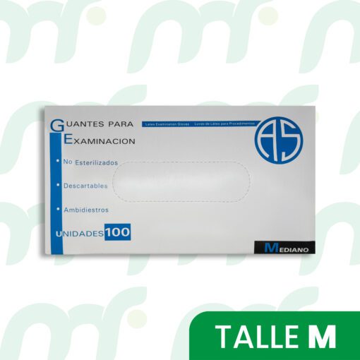 Guantes de látex para examinación *Talle M