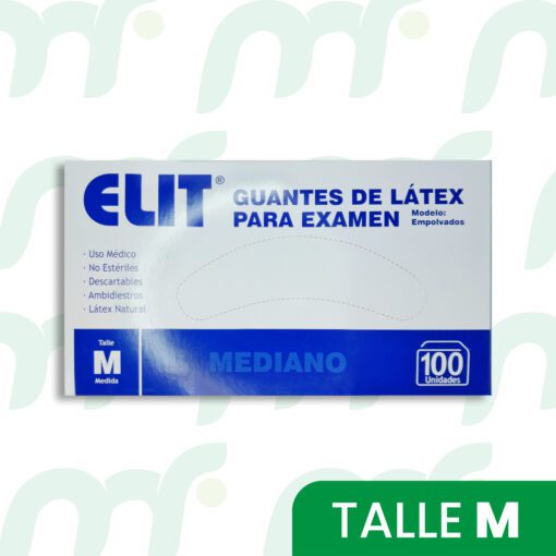 Guantes de látex empolvados para examen *Talle M