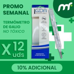 PROMO TERMÓMETRO CLÍNICO GDA [x12 unidades]