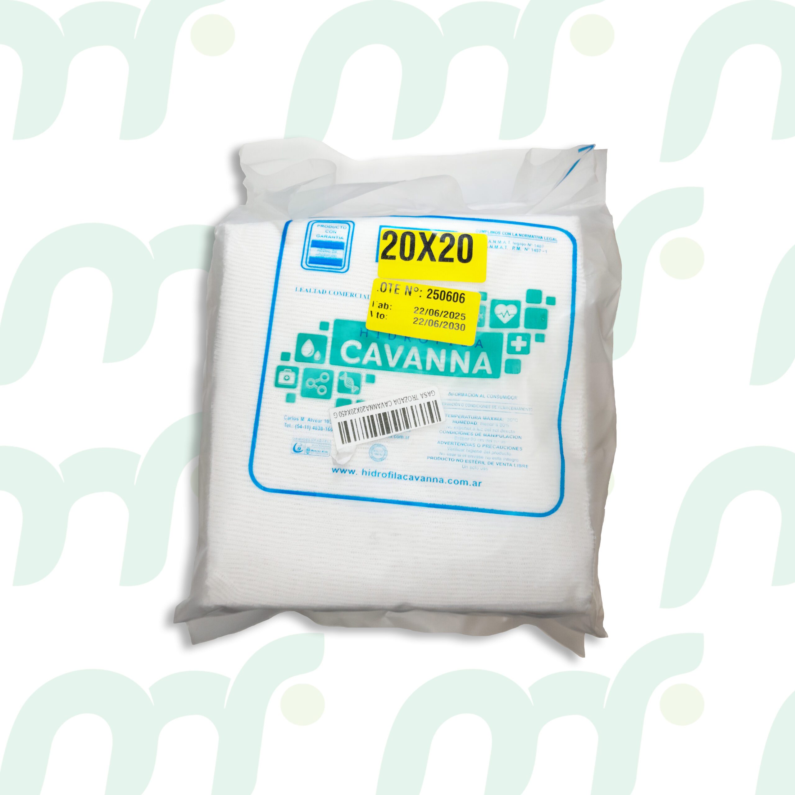 Gasa hidrófila trozada no estéril *20 cm x 20 cm x 450 gr