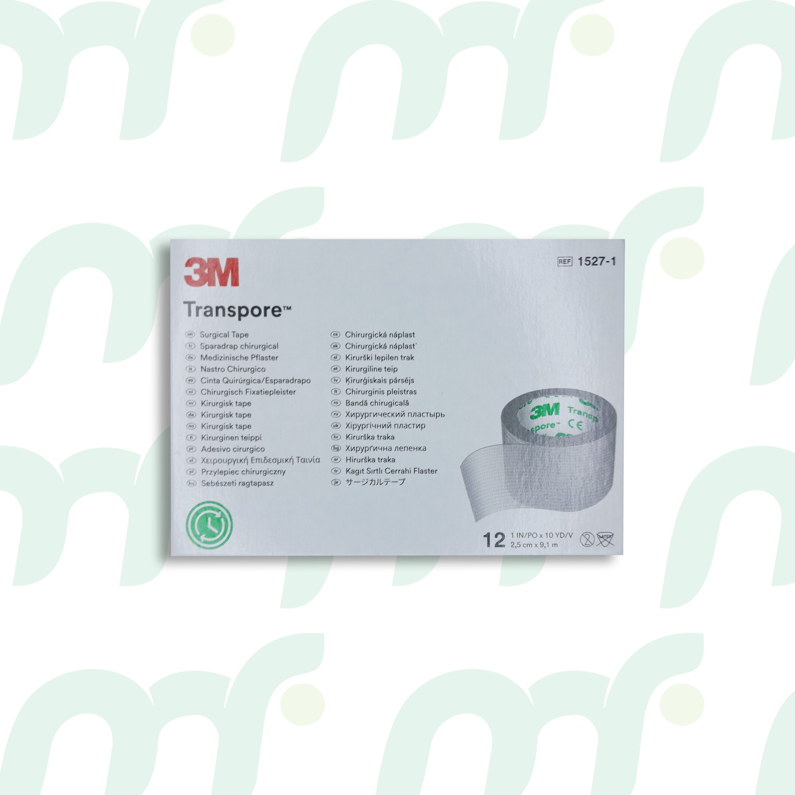 Cinta transparente hipoalergénica *2,5cm x 9,1m (12 rollos)