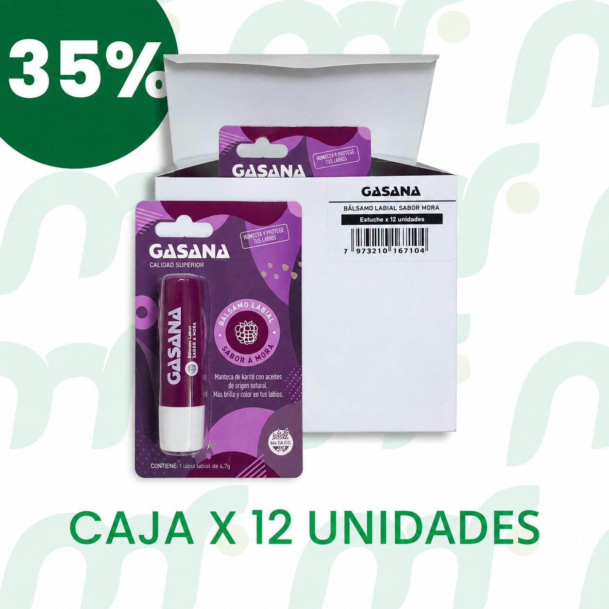 Bálsamo labial -Mora- [CAJA x12 UNIDADES]
