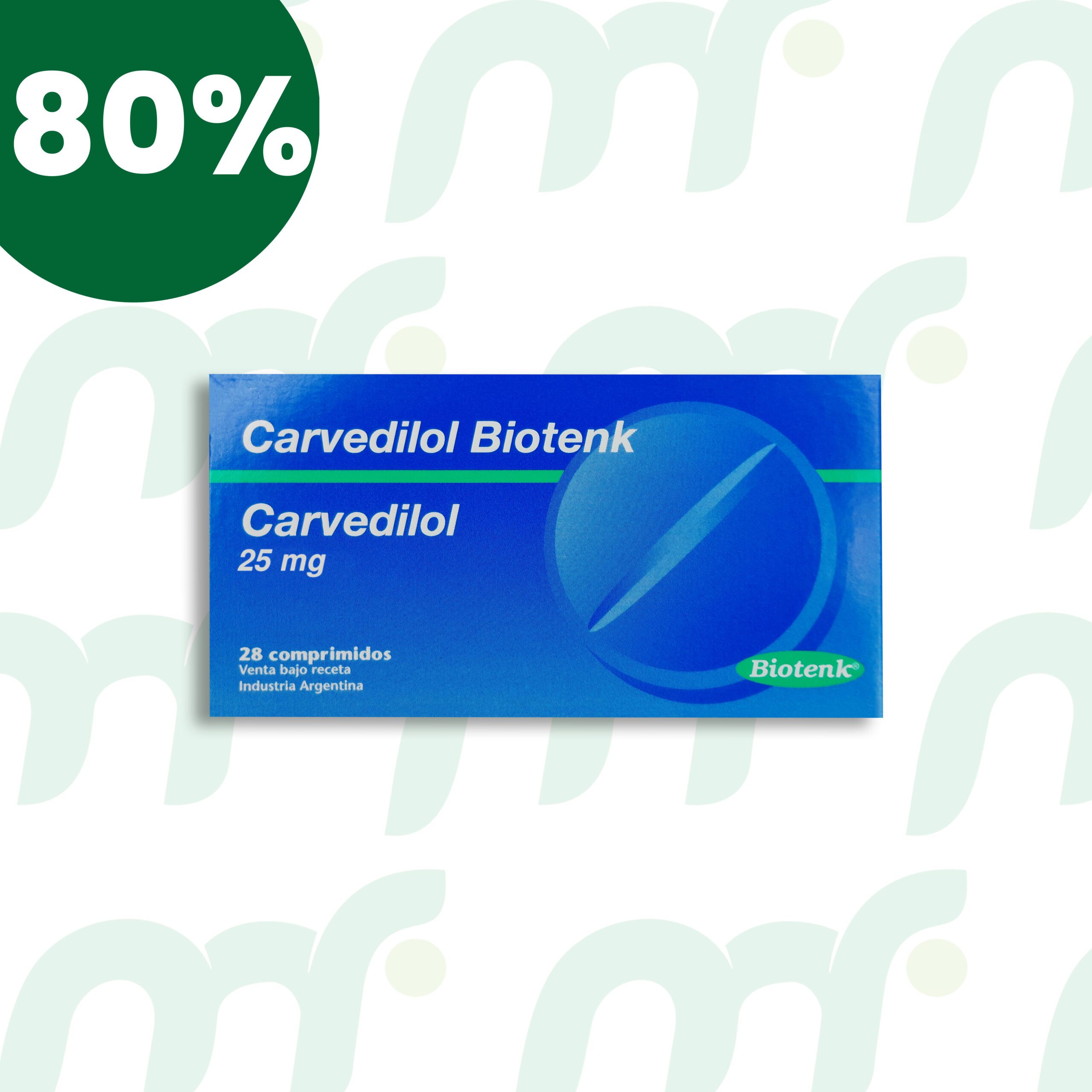 Carvedilol *25 mg / 28 comprimidos