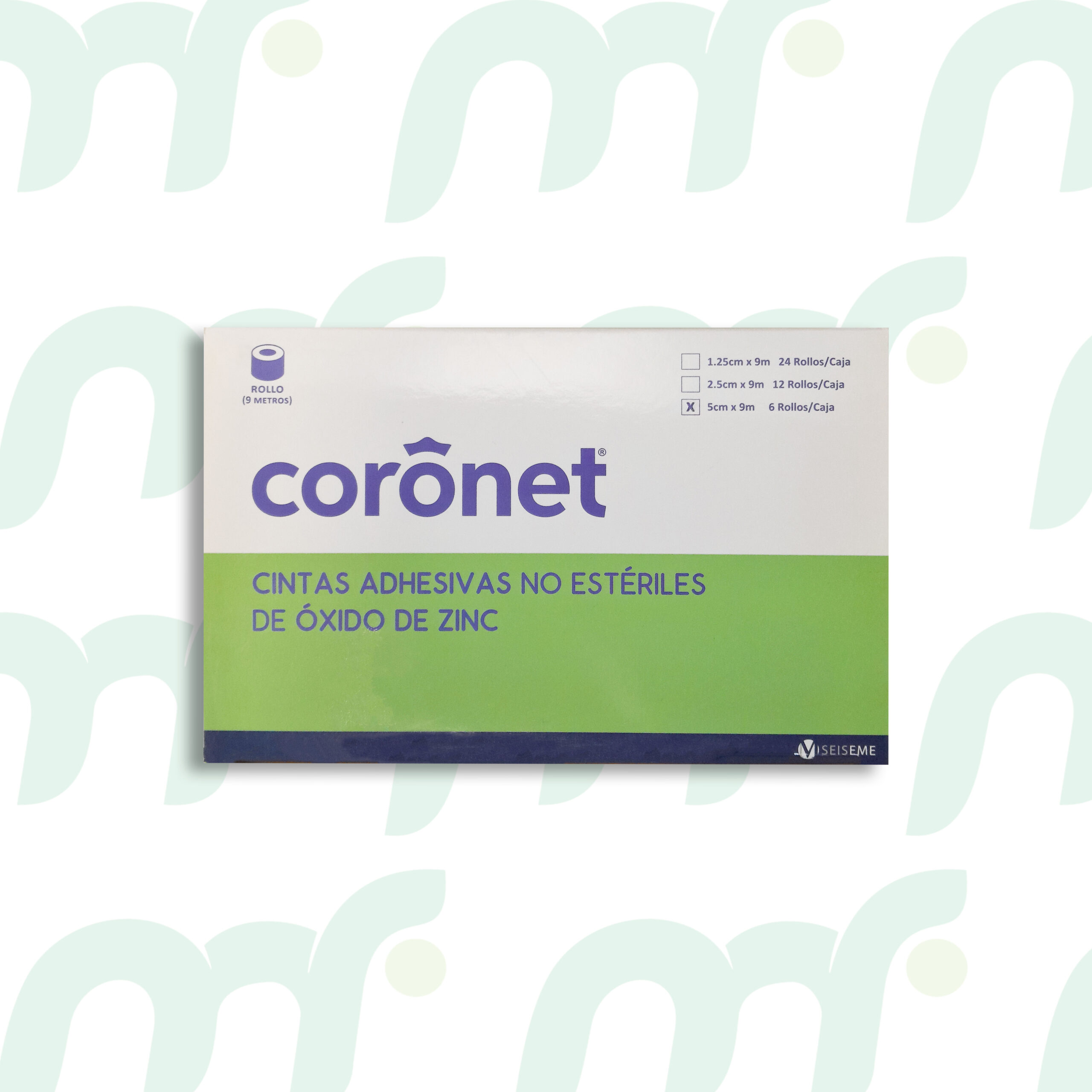 Cintas adhesivas no estériles de óxido de zinc *5cm x 9m (6 rollos)