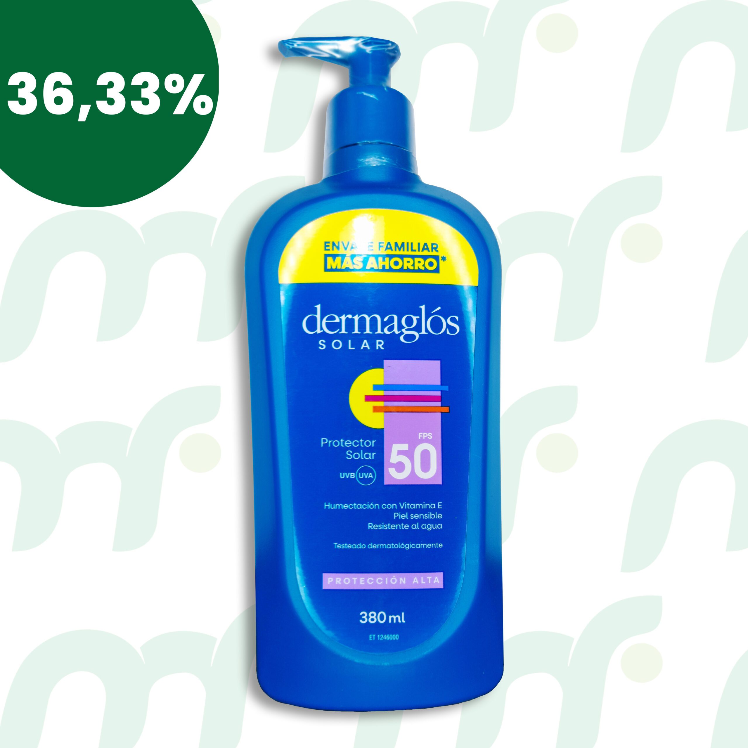 Dermaglós protector solar FAMILIAR FPS 50 *380ml