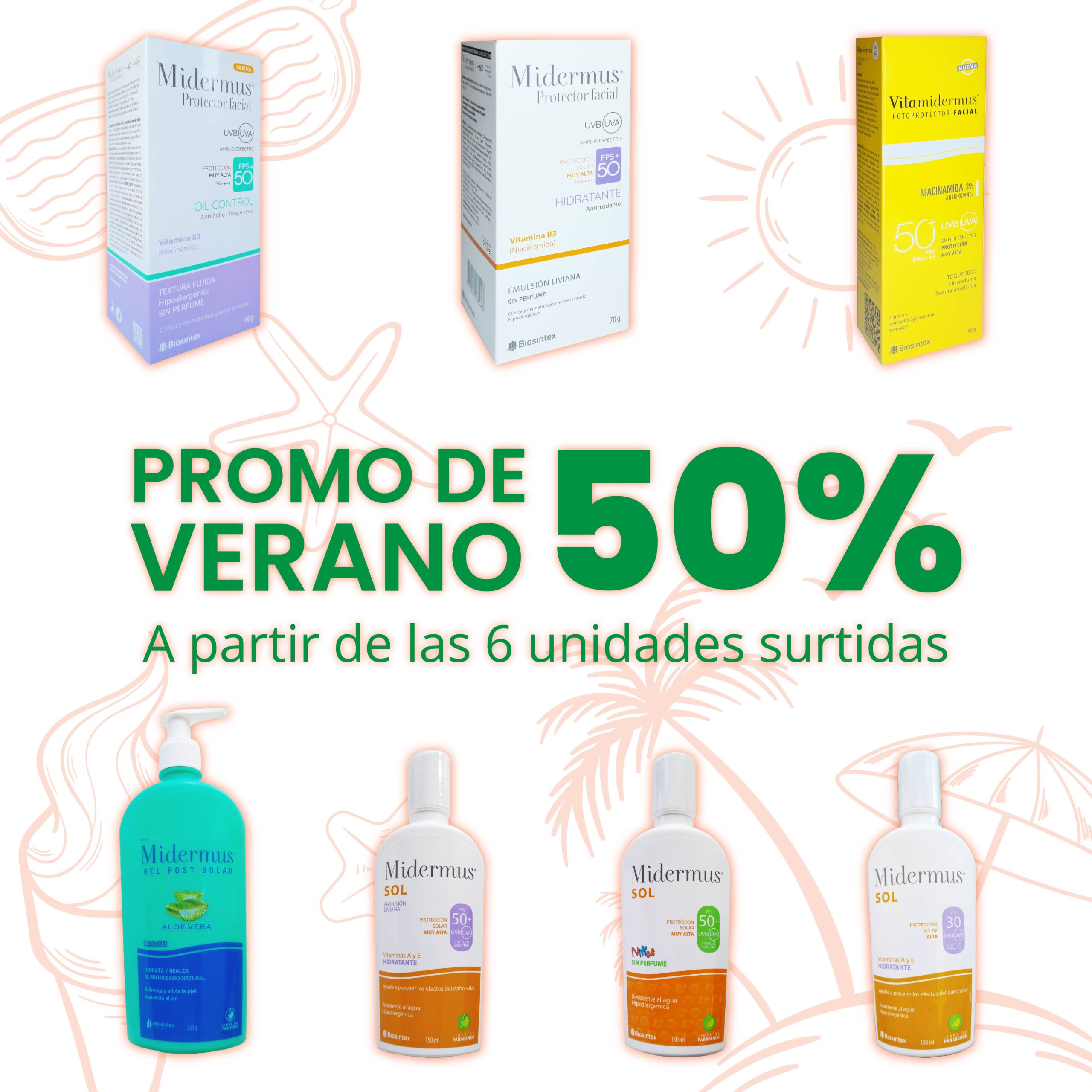 Combo surtido solares Midermus [50% OFF]