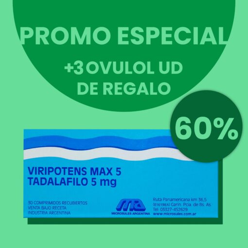 Viripotens max *5 mg / 30 comprimidos [x3 UNIDADES]